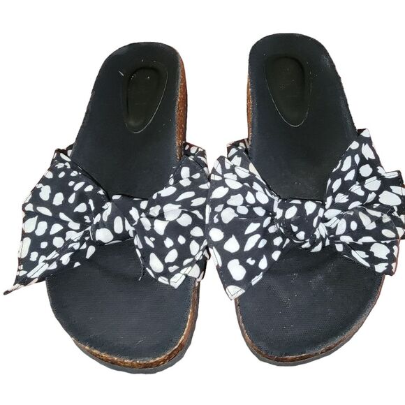 LOFT Ann Taylor bow slip on sandals shoes size 10 - Picture 1 of 7